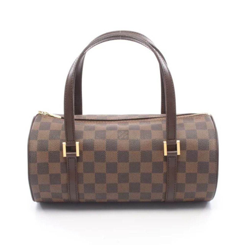 Louis Vuitton Papillon Damier Ebene Brown Handbag Canvas Leather Brown